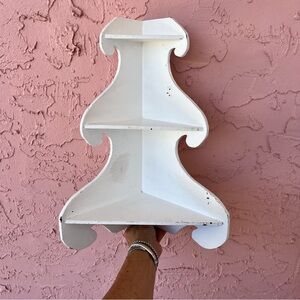 Small Handmade Wood Standing Shelf Painted Chippy